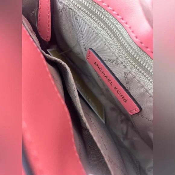 Michael Kors Carmen Medium Convertible Shoulder Bag Grapefruit - Picture 12 of 14